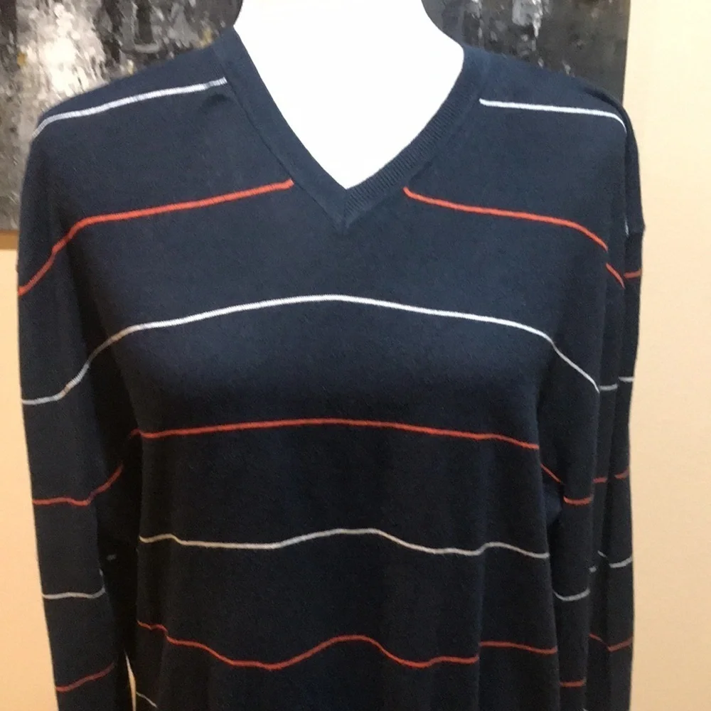 Banana Republic Luxury Blend V-Neck Silk/Cotton/Linen Blend Pullover Sweater-L